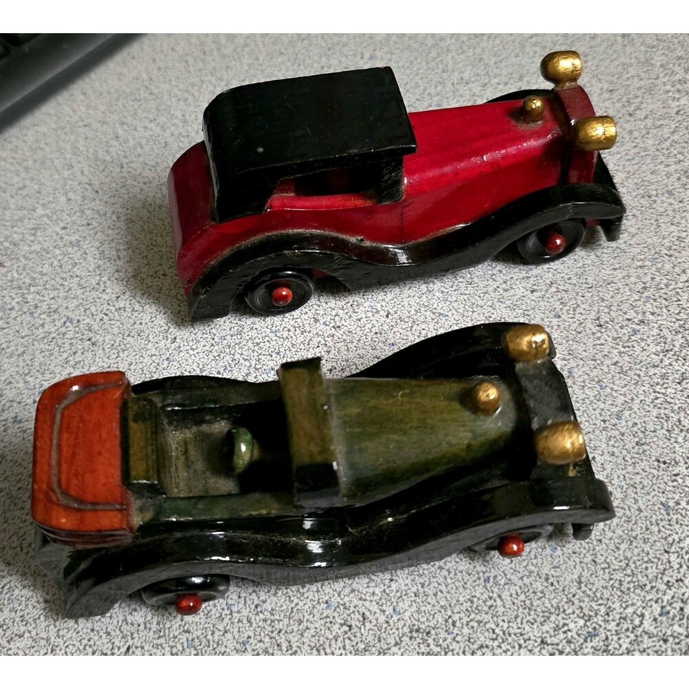Vintage 2 Automobiles 4 Inch 1920s 2-Door Coupe Sedan 1930s Roadster Convertible